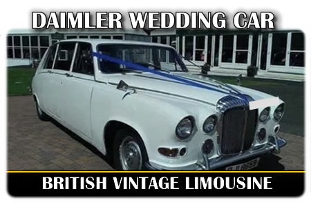 Vintage wedding limousine